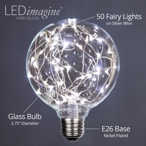 G95 Cool White LEDimagine TM Fairy Light Bulb