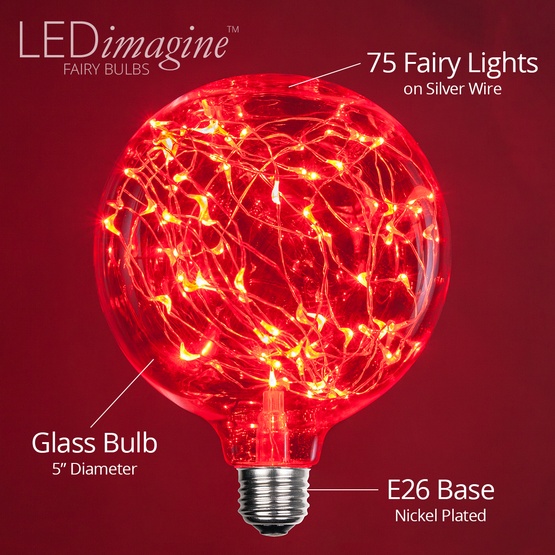 G125 Red LEDimagine TM Fairy Light Bulb