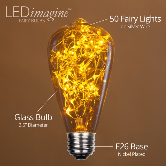 ST64 Gold LEDimagine TM Fairy Light Bulb