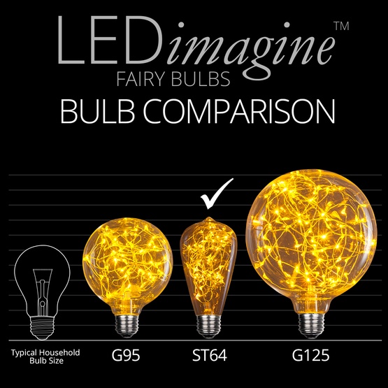 ST64 Gold LEDimagine TM Fairy Light Bulb