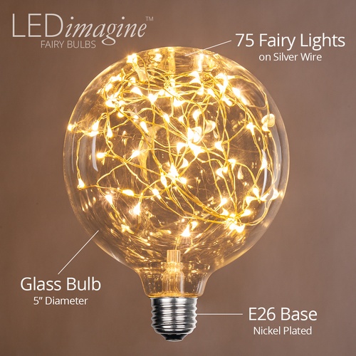 G125 Warm White LEDimagine TM Fairy Light Bulb