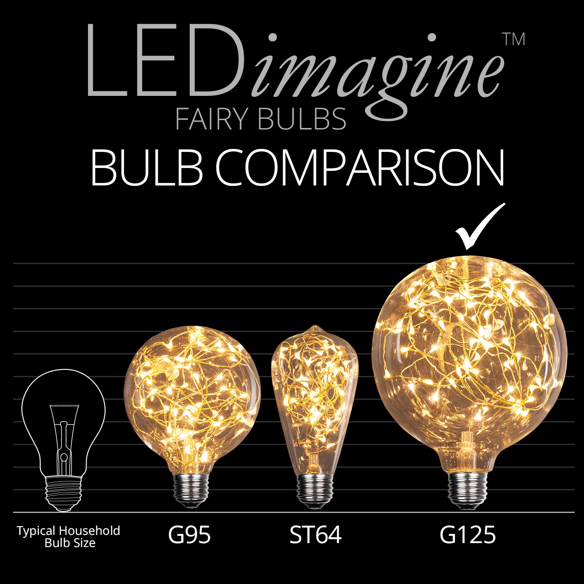 低価格で大人気の Warm G125 White Bulb Light Fairy TM LEDimagine ライト・ランタン