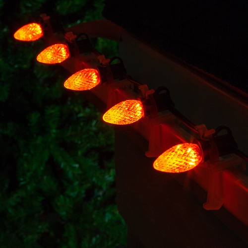 Kringle Traditions TM C7 Amber / Orange LED Christmas Light Bulbs