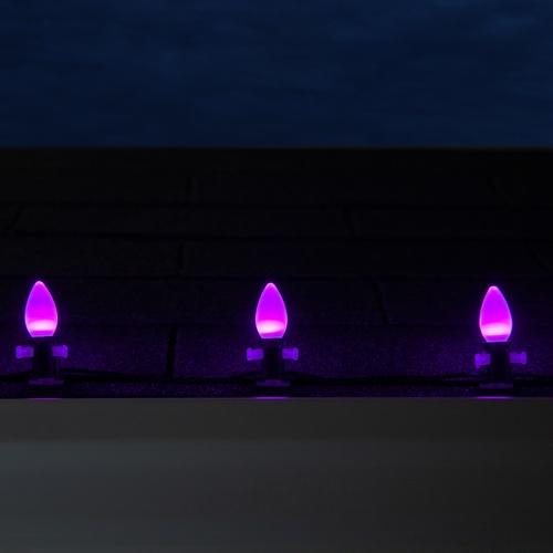 C7 Purple Smooth OptiCore LED Christmas Light Bulbs