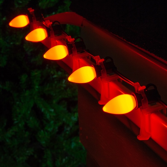 C7 Amber / Orange Smooth OptiCore LED Christmas Light Bulbs