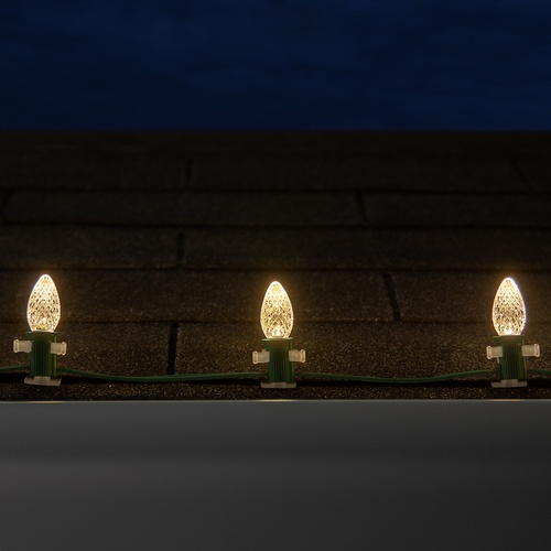 Kringle Traditions TM C7 Warm White LED Christmas Light Bulbs