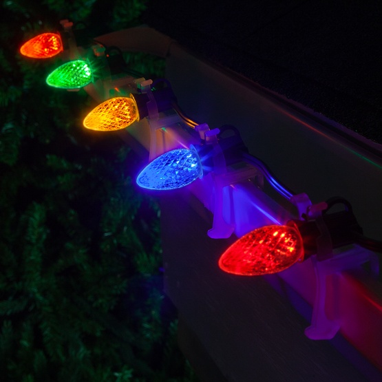 Kringle Traditions TM C7 120V Dimmable Multicolor LED Christmas Light Bulbs