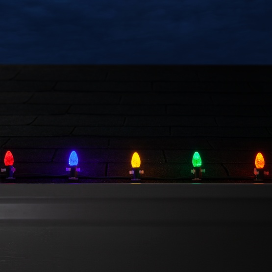 Kringle Traditions TM C7 120V Dimmable Multicolor LED Christmas Light Bulbs