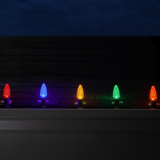 Kringle Traditions TM C9 120V Dimmable Multicolor LED Christmas Light Bulbs