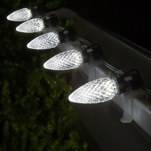 C9 Cool White OptiCore LED Christmas Light Bulbs, Contractor Pack