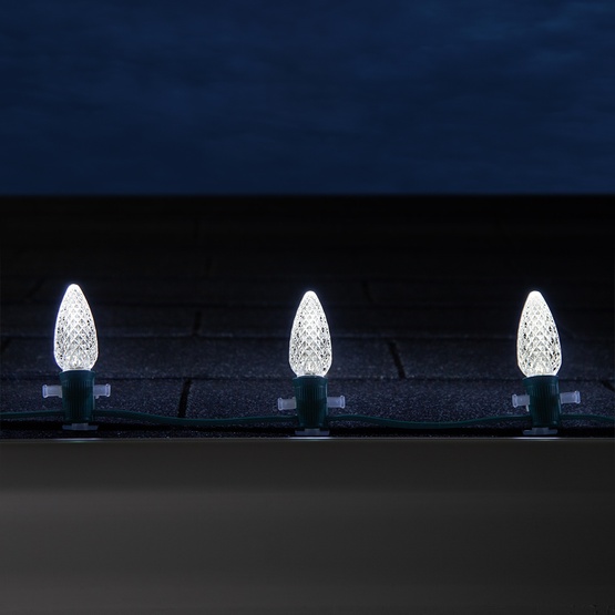 C9 Cool White OptiCore LED Christmas Light Bulbs, Contractor Pack