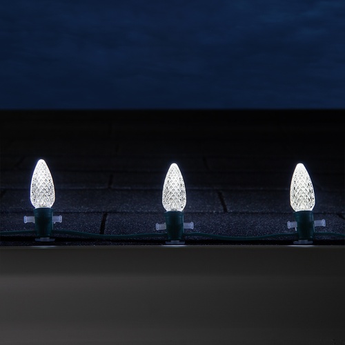 C9 Cool White OptiCore LED Christmas Light Bulbs, Contractor Pack