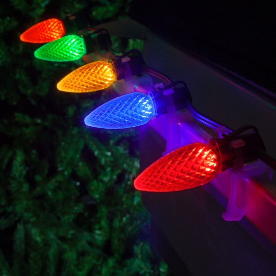 C9 Multicolor OptiCore LED Christmas Light Bulbs, Box of 25