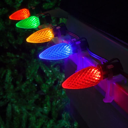 C9 Multicolor OptiCore LED Christmas Light Bulbs, Box of 25