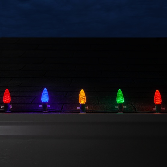 C9 Multicolor OptiCore LED Christmas Light Bulbs, Box of 25