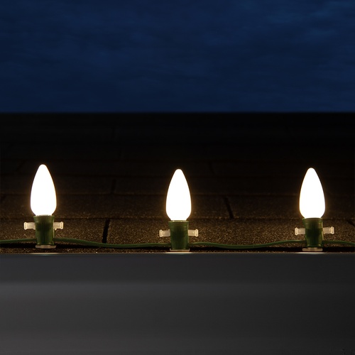 C9 Warm White Smooth OptiCore LED Christmas Light Bulbs