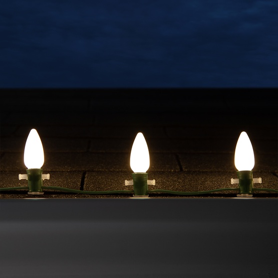 C9 Warm White Smooth OptiCore LED Christmas Light Bulbs