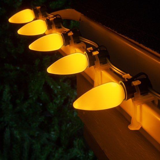 C9 Gold Smooth OptiCore LED Christmas Light Bulbs