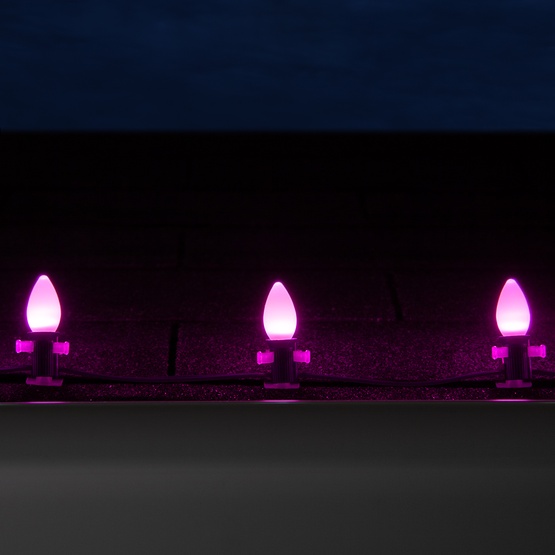C7 Pink Smooth OptiCore LED Christmas Light Bulbs
