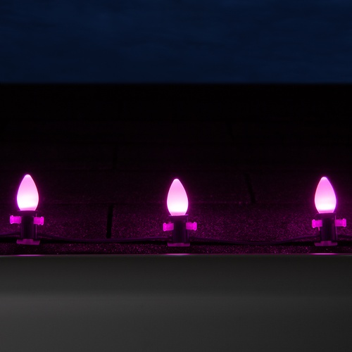 C7 Pink Smooth OptiCore LED Christmas Light Bulbs