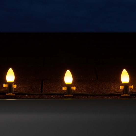 C7 Gold Smooth OptiCore LED Christmas Light Bulbs