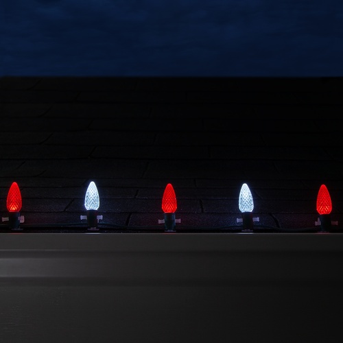 Christmas Lights C9 Cool White / Red Opticore Commercial LED