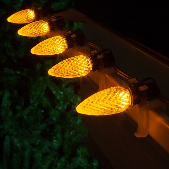 C9 Gold OptiCore Commercial LED Christmas String Lights, 25 Lights, 25'