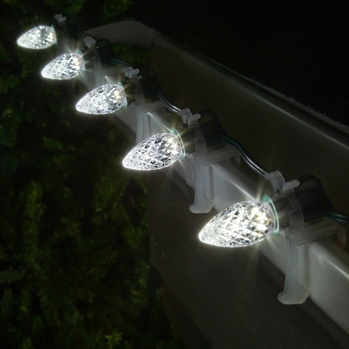 Christmas Lights C7 Cool White Opticore Commercial LED Christmas Lights