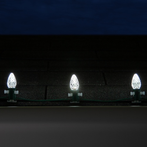 Christmas Lights C7 Cool White Opticore Commercial LED Christmas Lights