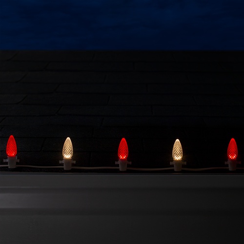 Christmas Lights C9 Warm White / Red Opticore Commercial LED