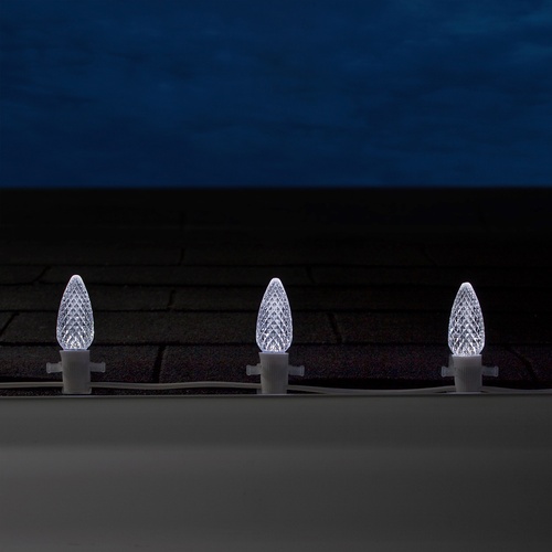 Christmas Lights C9 Cool White Opticore Commercial LED Christmas Lights