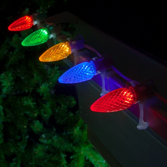 C9 Multicolor OptiCore Commercial LED Christmas String Lights, 25 Lights, 25'