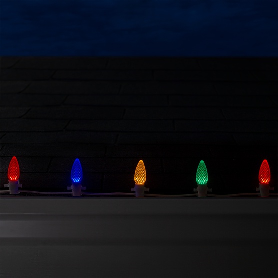 C9 Multicolor OptiCore Commercial LED Christmas String Lights, 25 Lights, 25'