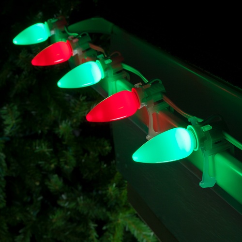 Christmas Lights C9 Red / Green Smooth Opticore Commercial LED