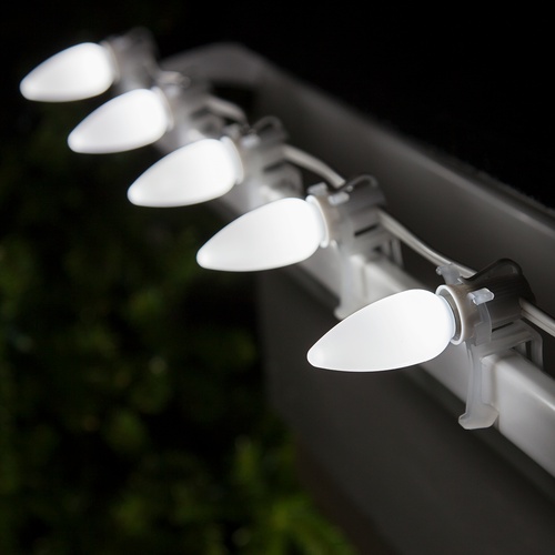 Christmas Lights C9 Cool White Smooth Opticore Commercial LED Christmas Lights