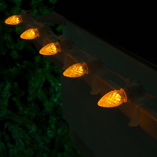 C7 Gold OptiCore Commercial LED Christmas String Lights, 25 Lights, 25'