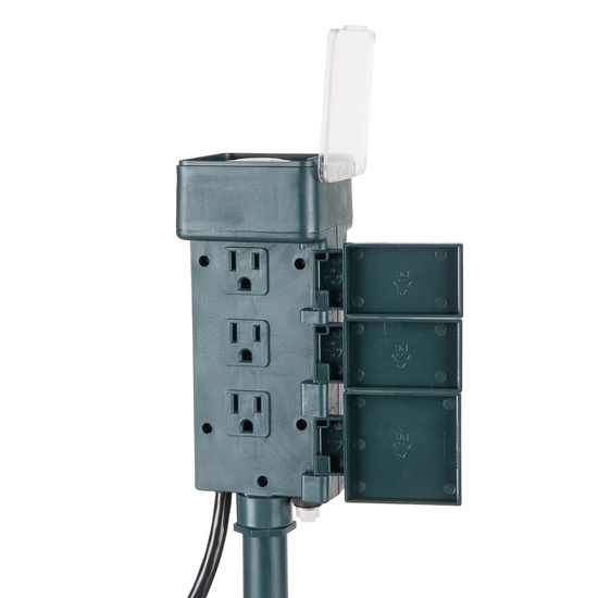 24 Hour Six-Outlet Plug-In Stake Timer