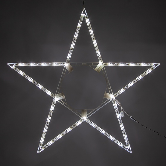 32" LED Folding Star Decoration, 50 Cool White Lights