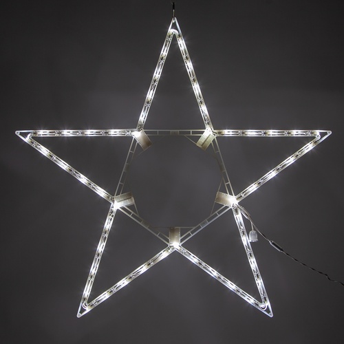 32" LED Folding Star Decoration, 50 Cool White Lights