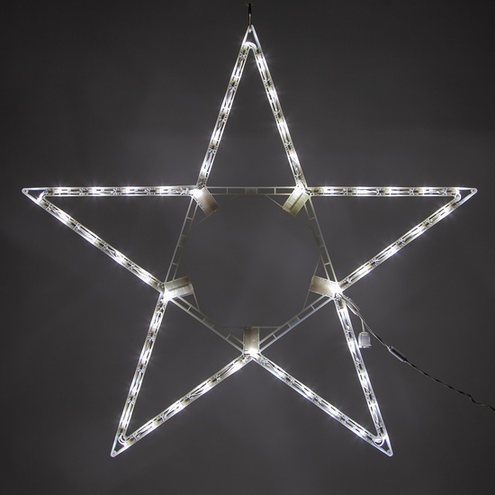 32" LED Folding Star Decoration, 50 Cool White Lights