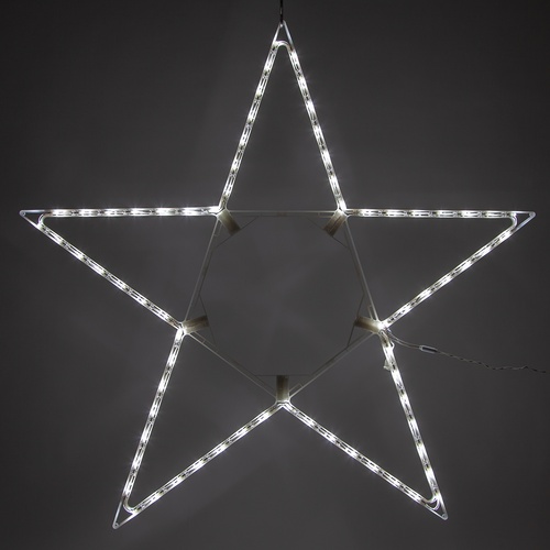 48" LED Folding Star Decoration, 70 Cool White Lights