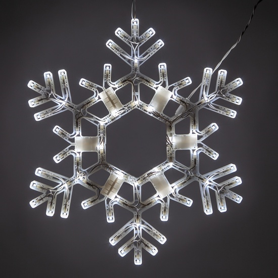 20" LED Folding Snowflake Decoration, 70 Cool White Lights