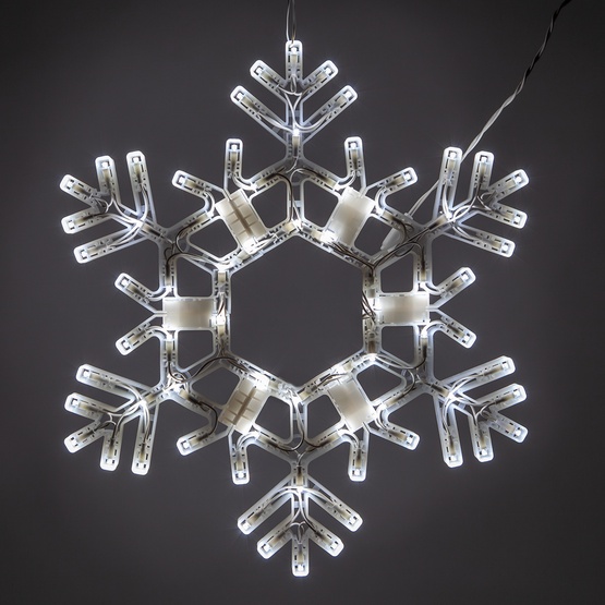 20" LED Folding Snowflake Decoration, 70 Cool White Lights