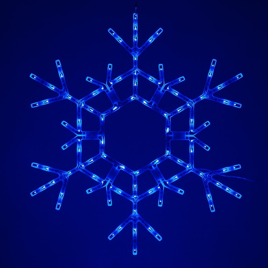 36" LED Folding Snowflake, Blue Lights 