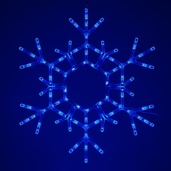 36" LED Folding Snowflake, Blue Lights 