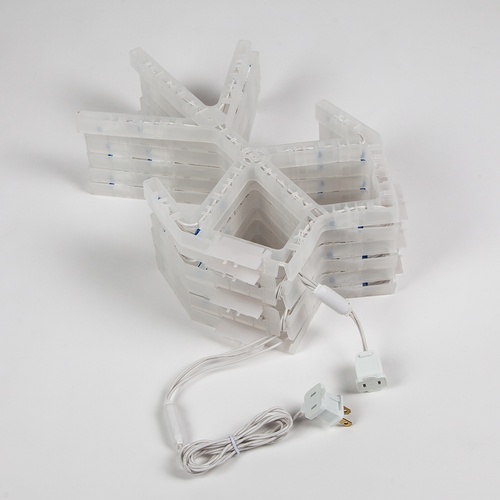 36" LED Folding Snowflake, Blue Lights 