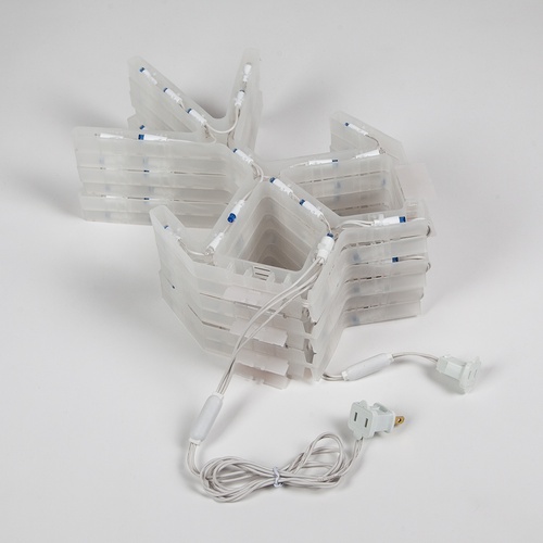 36" LED Folding Snowflake, Blue and Cool White Lights 