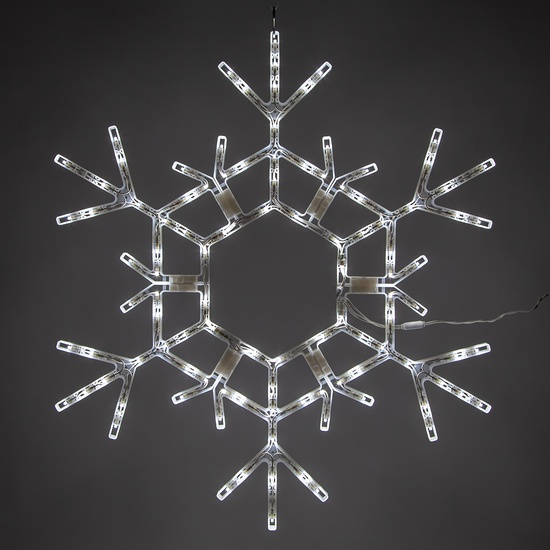36" LED Folding Snowflake Decoration, 105 Cool White Lights