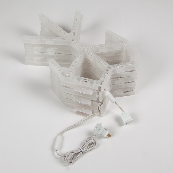 36" LED Folding Snowflake Decoration, 105 Cool White Lights