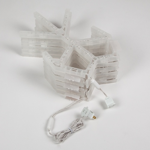 36" LED Folding Snowflake Decoration, 105 Cool White Lights